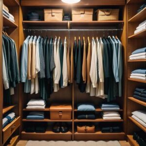 Organizacja ubrań w głębokiej szafie